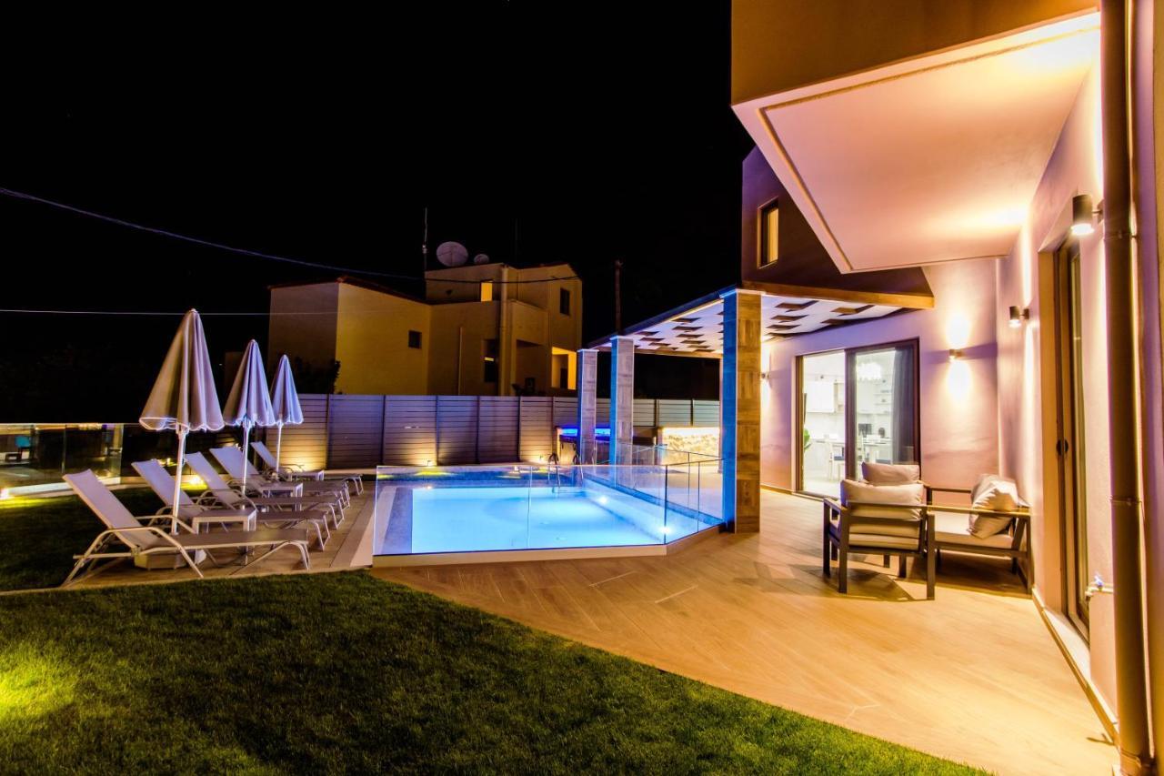 Villa Anthi, A Modern Villa With Salted Water Pool,Hot Tub & Bbq! Ретимно Экстерьер фото